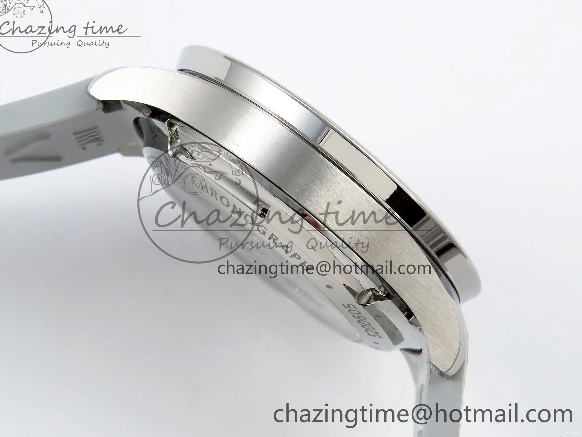 MIROTIME 0212 Portuguese Chrono IW3716 Z+F 1:1 Best Edition White Dial on Gray Rubber Strap A WrinkleFree 7014